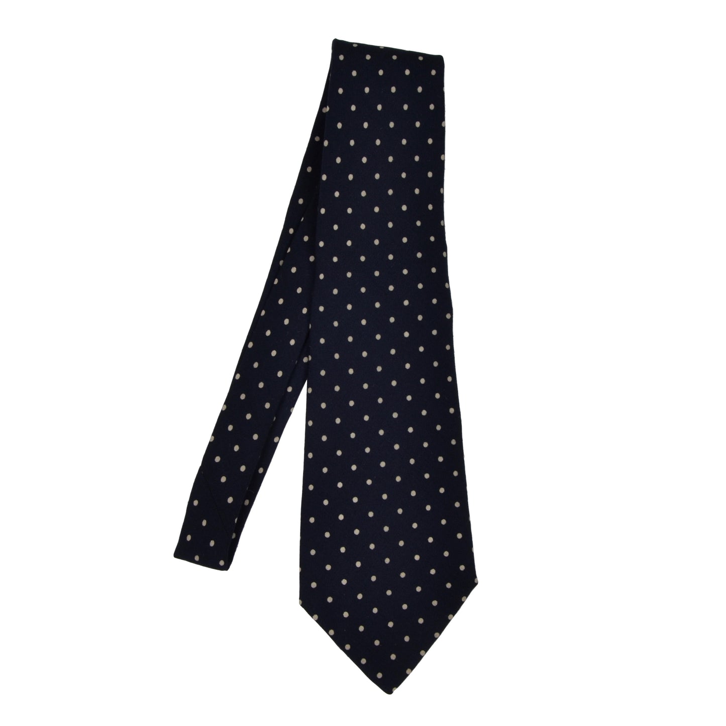Knize Wien Wool Challis Tie - Navy Pindot