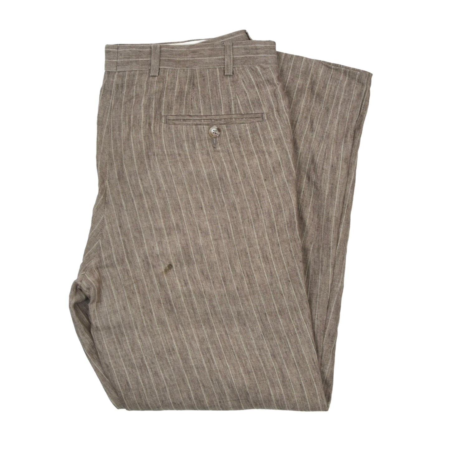 SuitSupply Linen Suit Size 50 - Beige Stripe