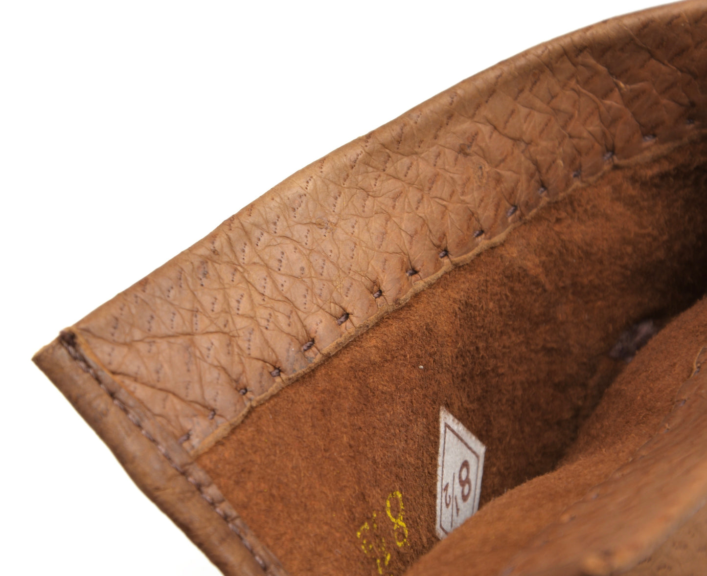 Ungefütterte Peccary-Handschuhe Größe 8 1/2 - Hellbraun