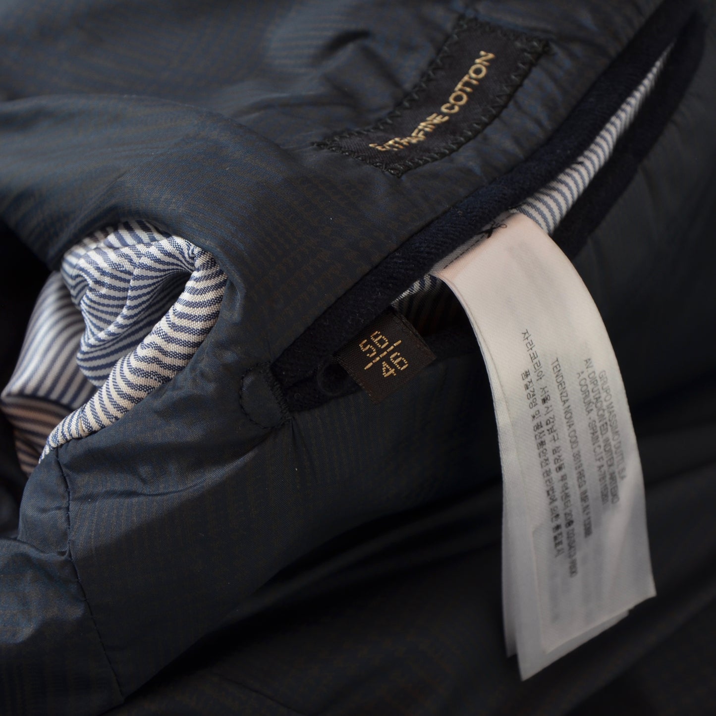 Massimo Dutti Coat Zip Out Collar Größe 56 Slim - Navy