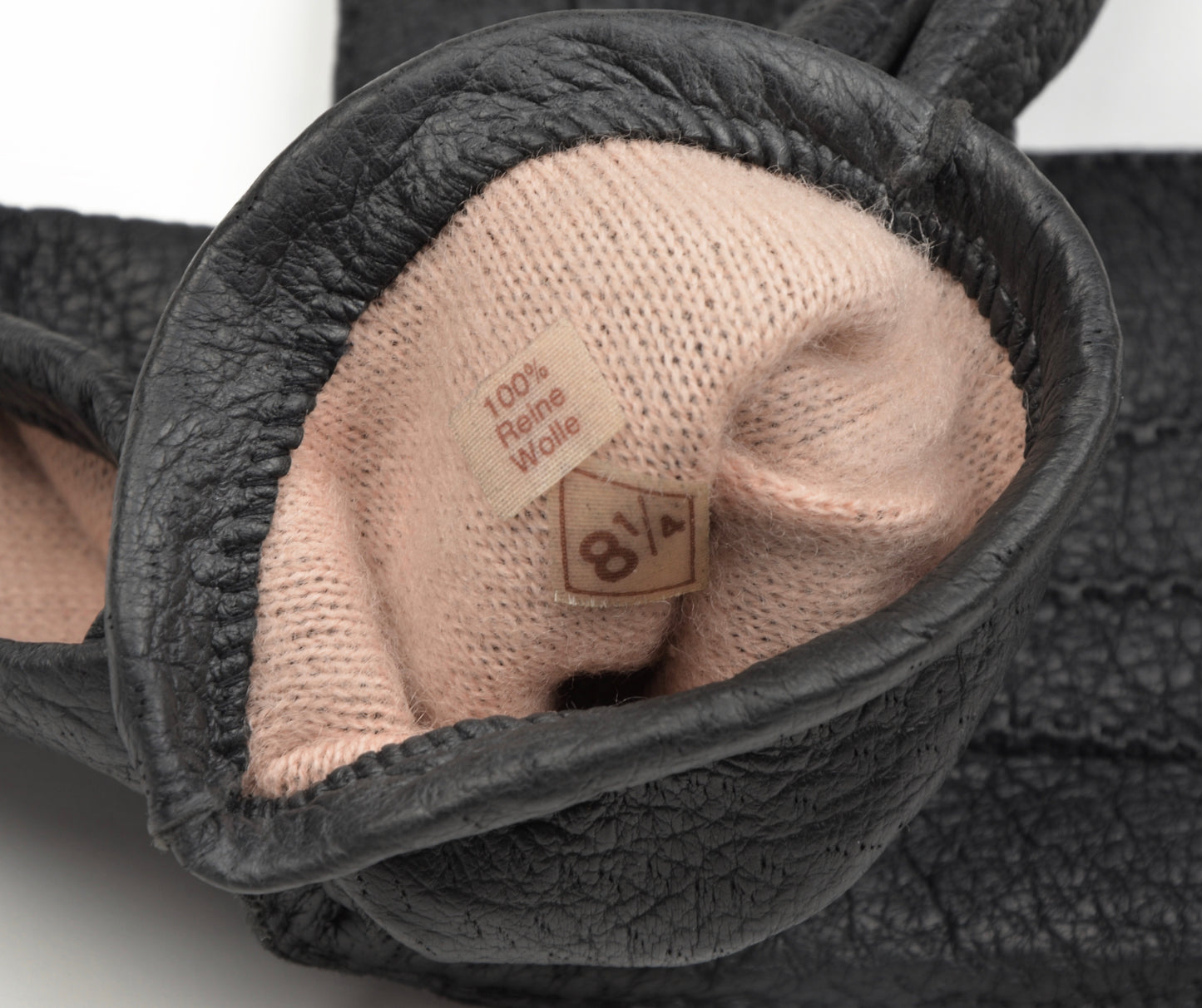 Mit Wolle gefütterte Peccary-Handschuhe Größe 8 1/4 - Anthrazit