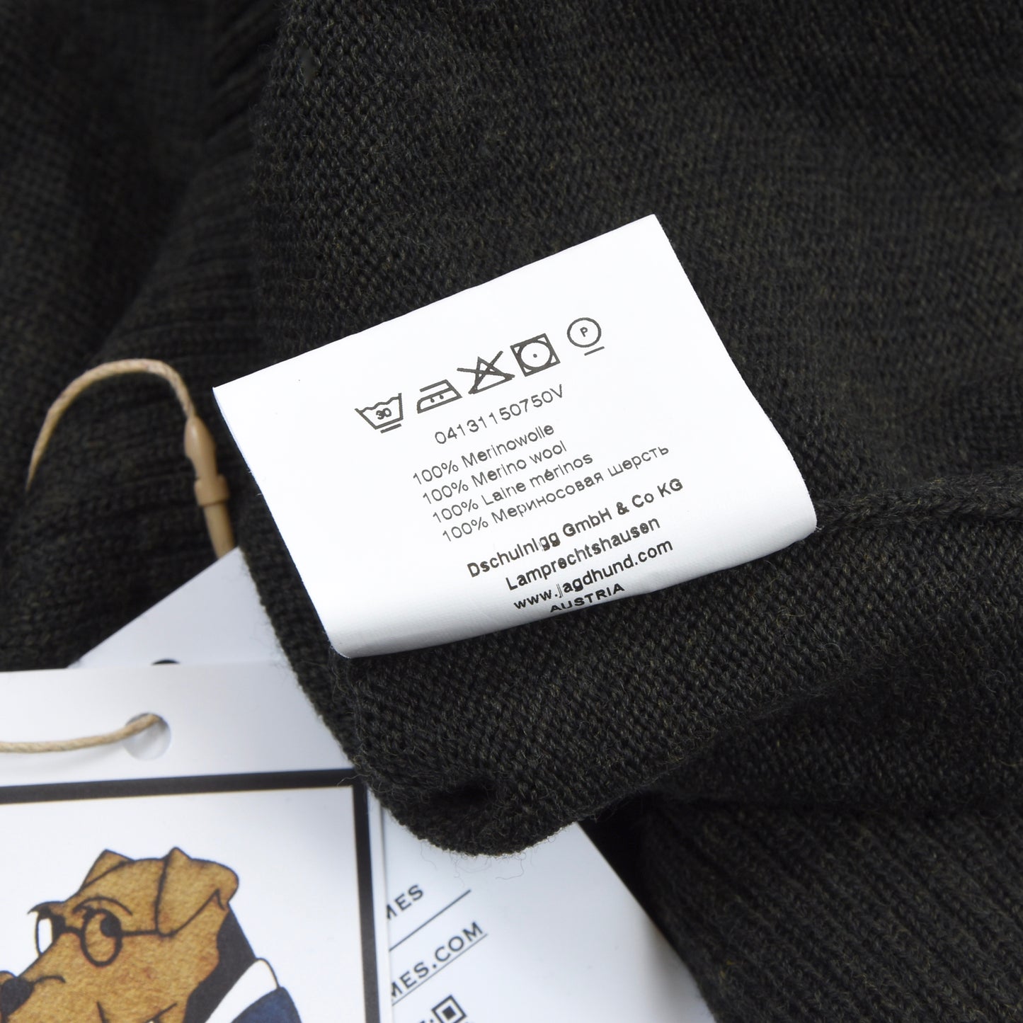 Jagdhund Wollpullover Größe 54 - Jägergrün