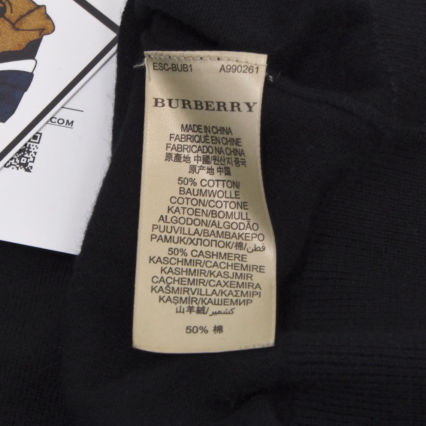 Burberry Brit 50/50 Pullover aus Kaschmir/Baumwolle Größe M - Schwarz