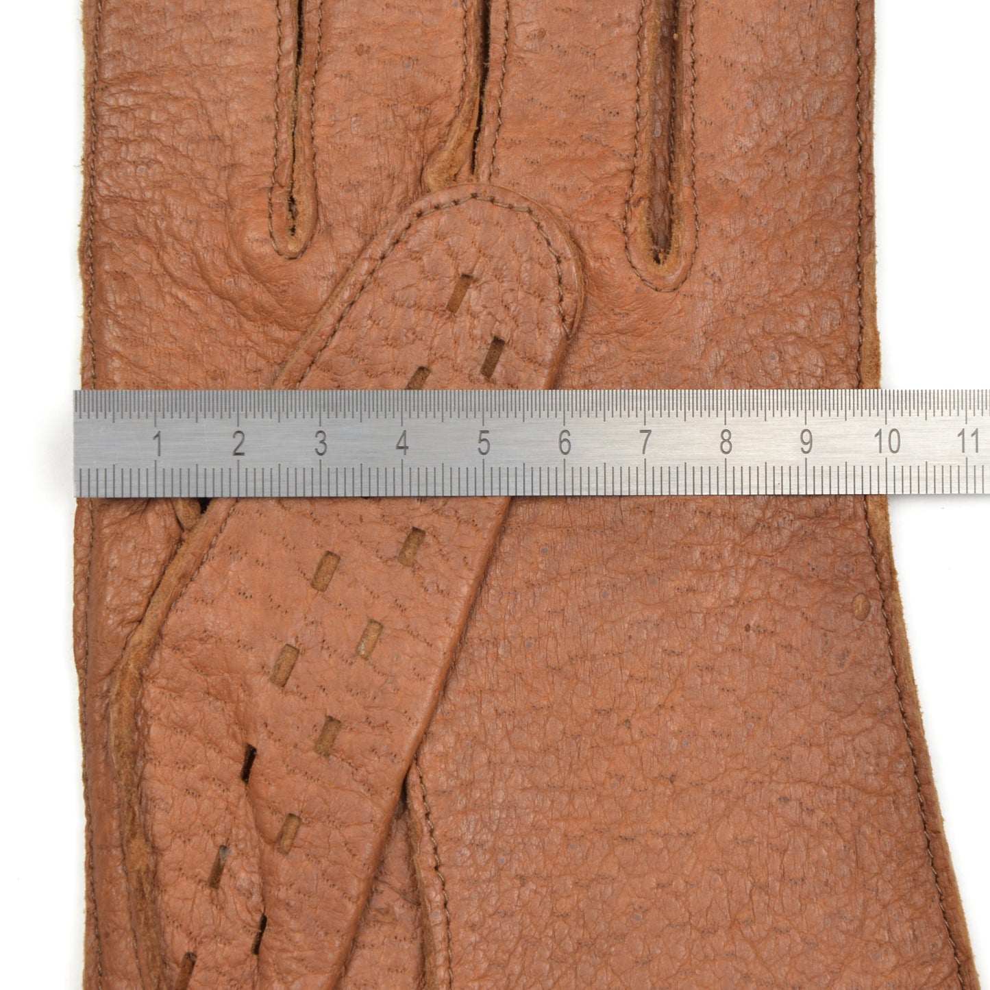 Ungefütterte Peccary-Fahrerhandschuhe Größe 8 - Hellbraun