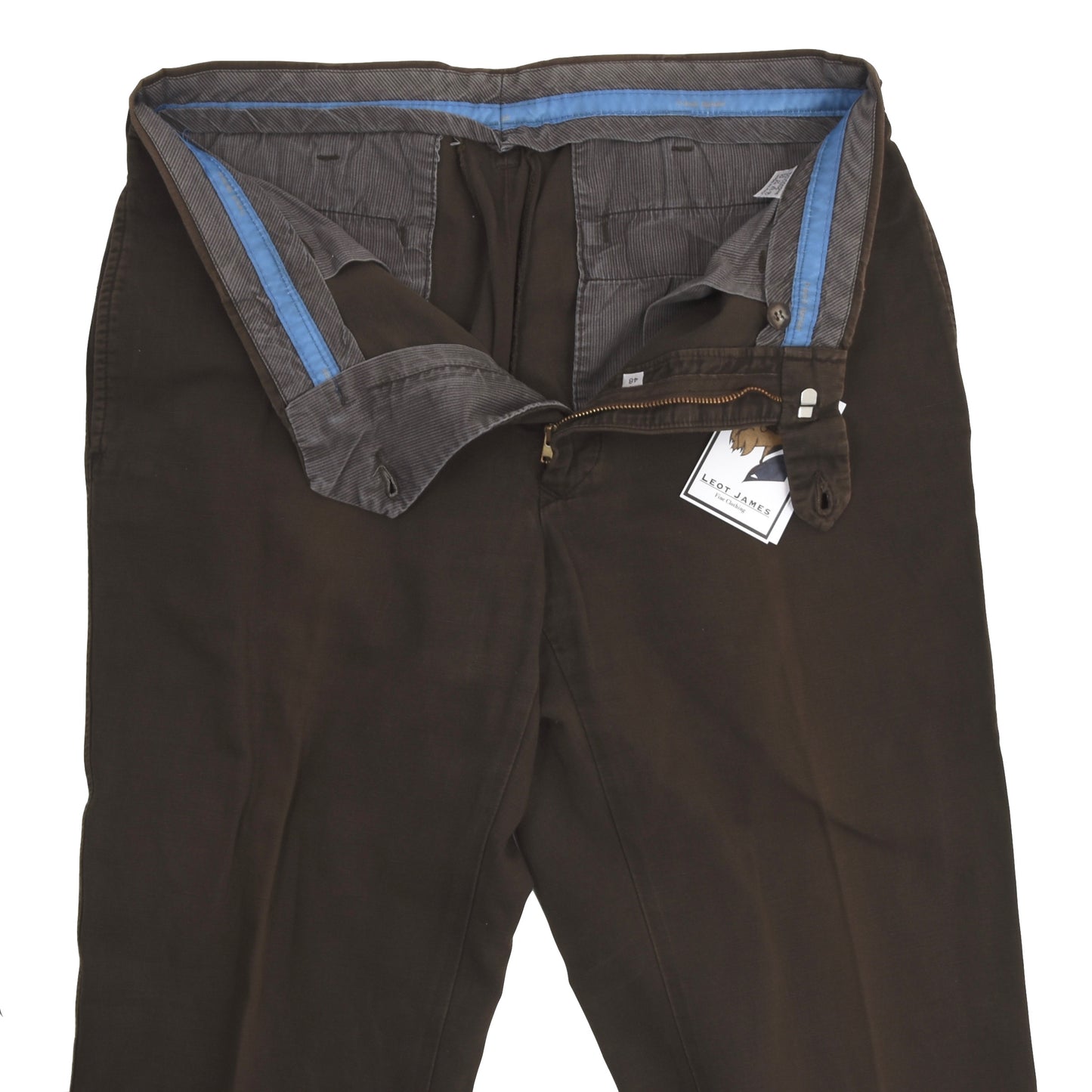 Franck Namani Cotton/Linen Pants Size 48 - Brown