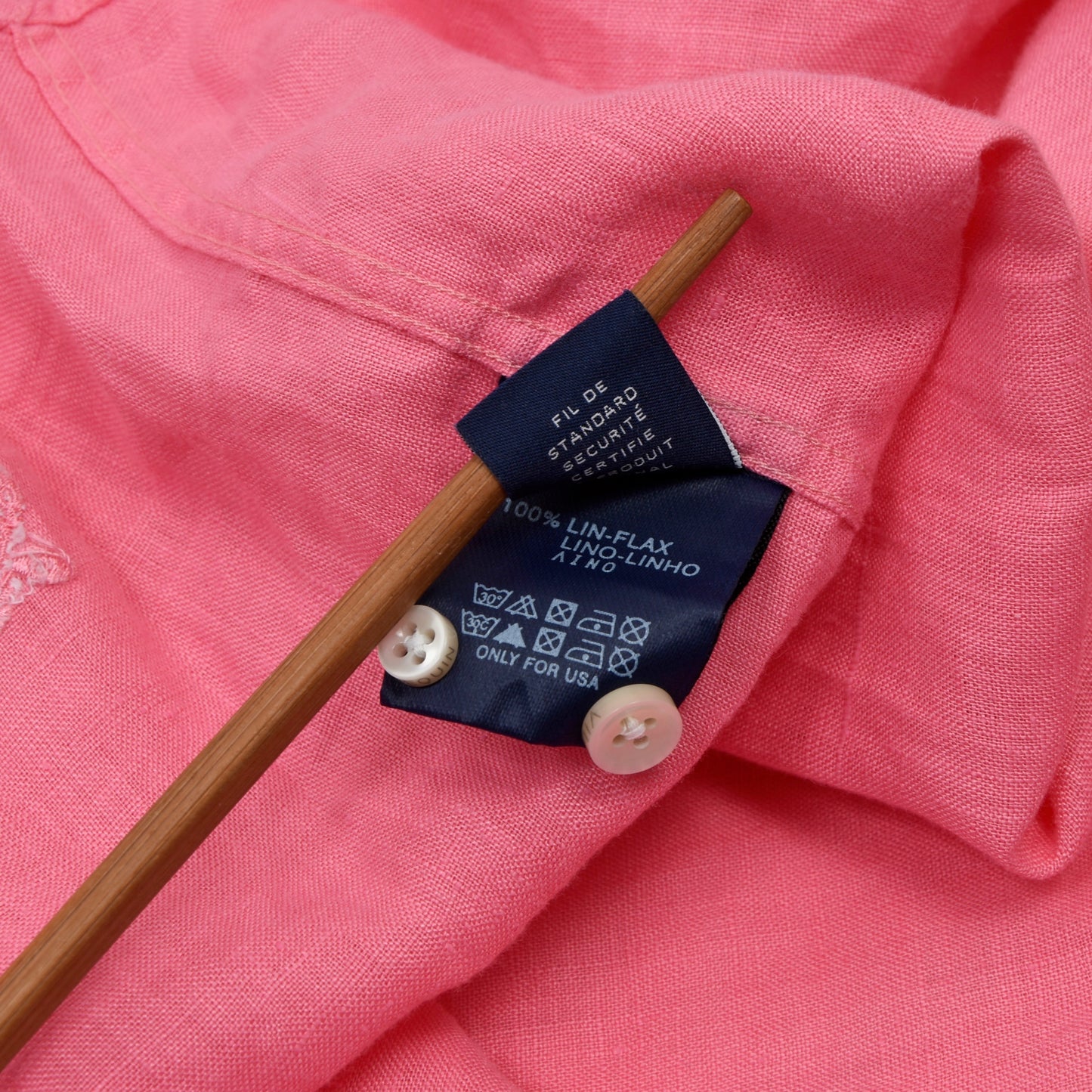 Vilebrequin Linen Shirt Size S ca. 56.5cm - Pink