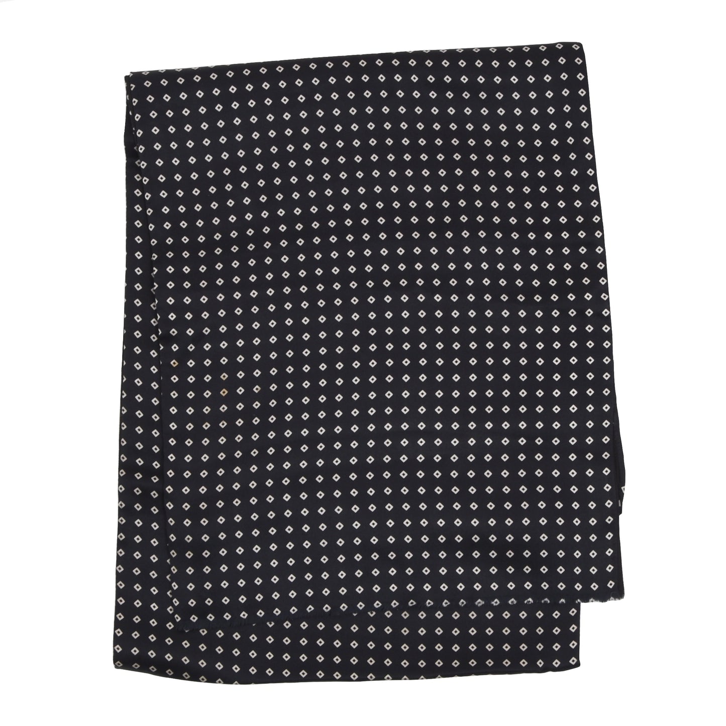 Double-Sided Silk/Wool Dress Scarf - Black Diamonds