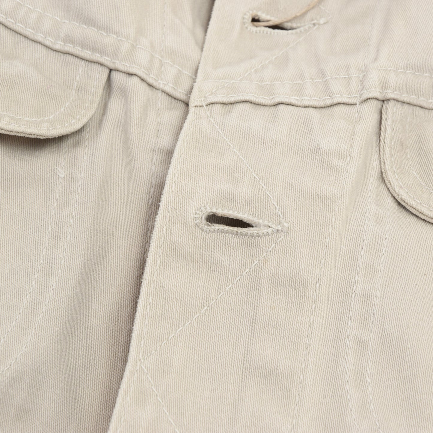 1960s Lee Westerner 100-J Denim Jacket Size 38R - Beige/Off-White