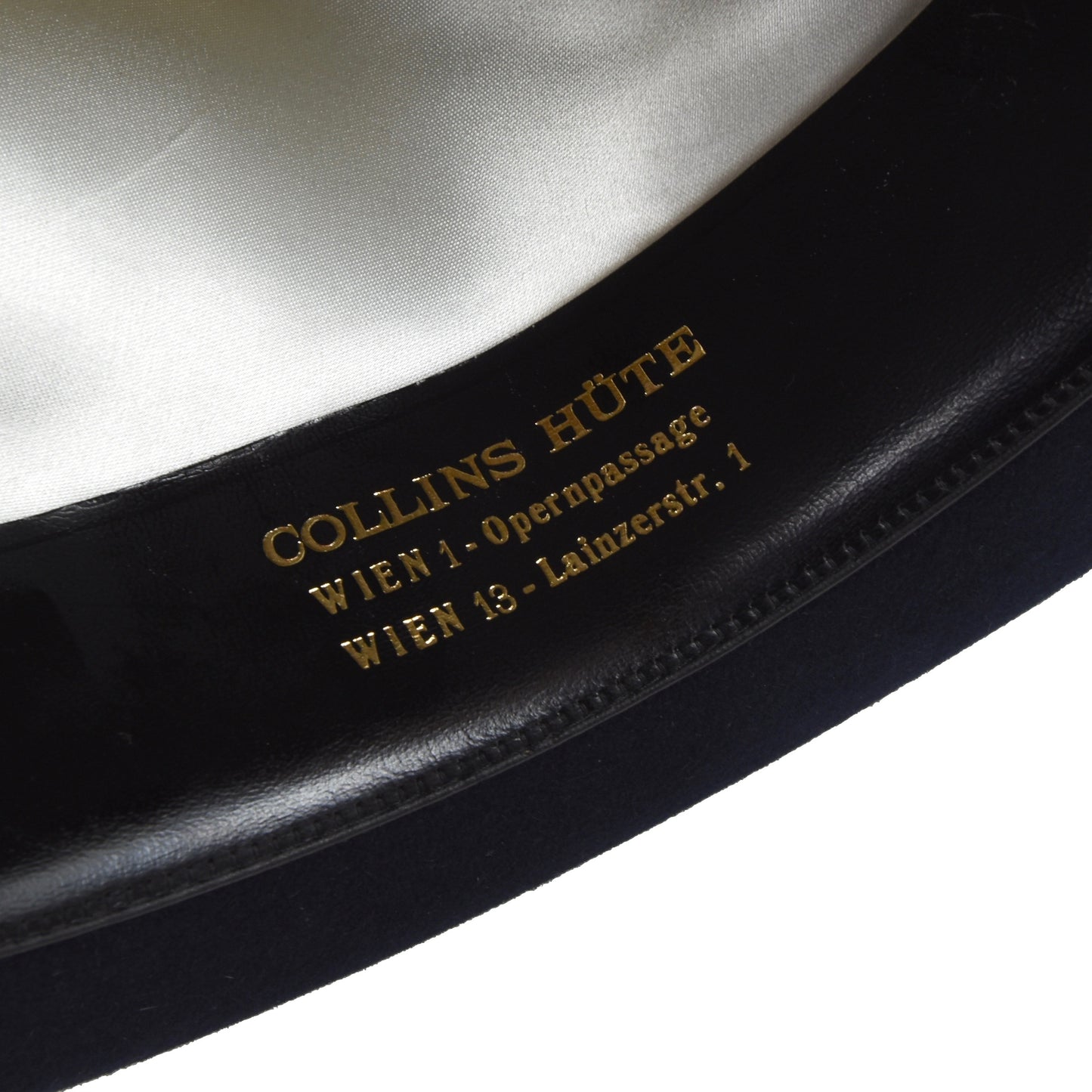 Borsalino Homburg Fur Felt Hat Size 60 - Navy Blue