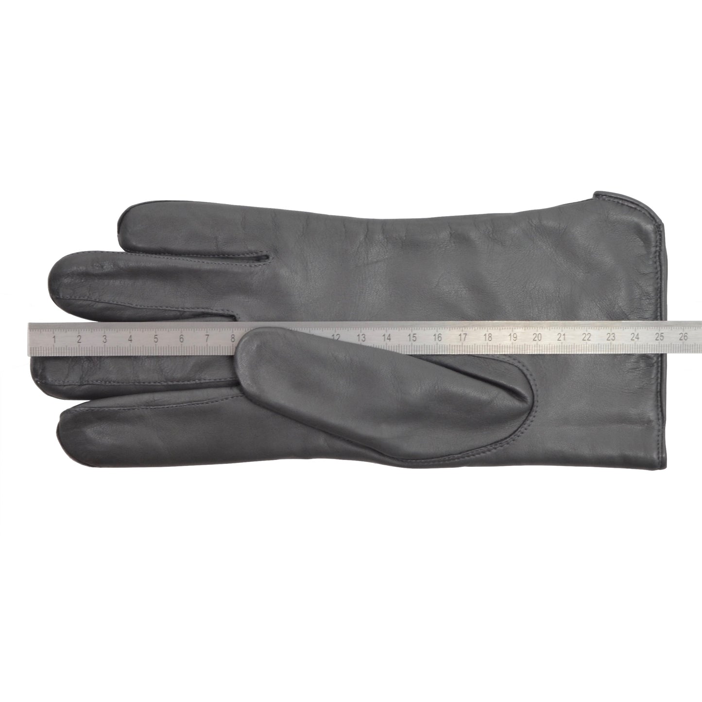 Lined Leather Dress Gloves - Grey