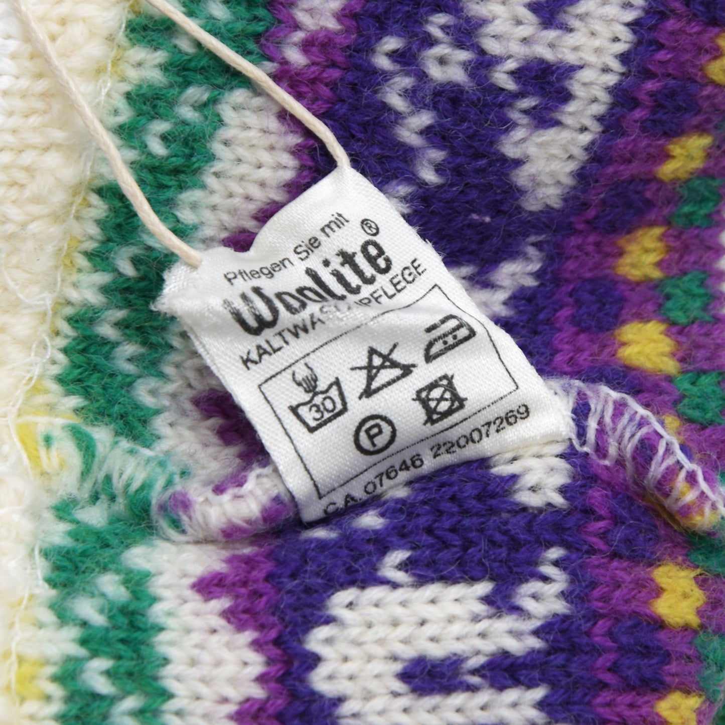 Eisbär Vintage Wollstrumpfmütze 107cm lang