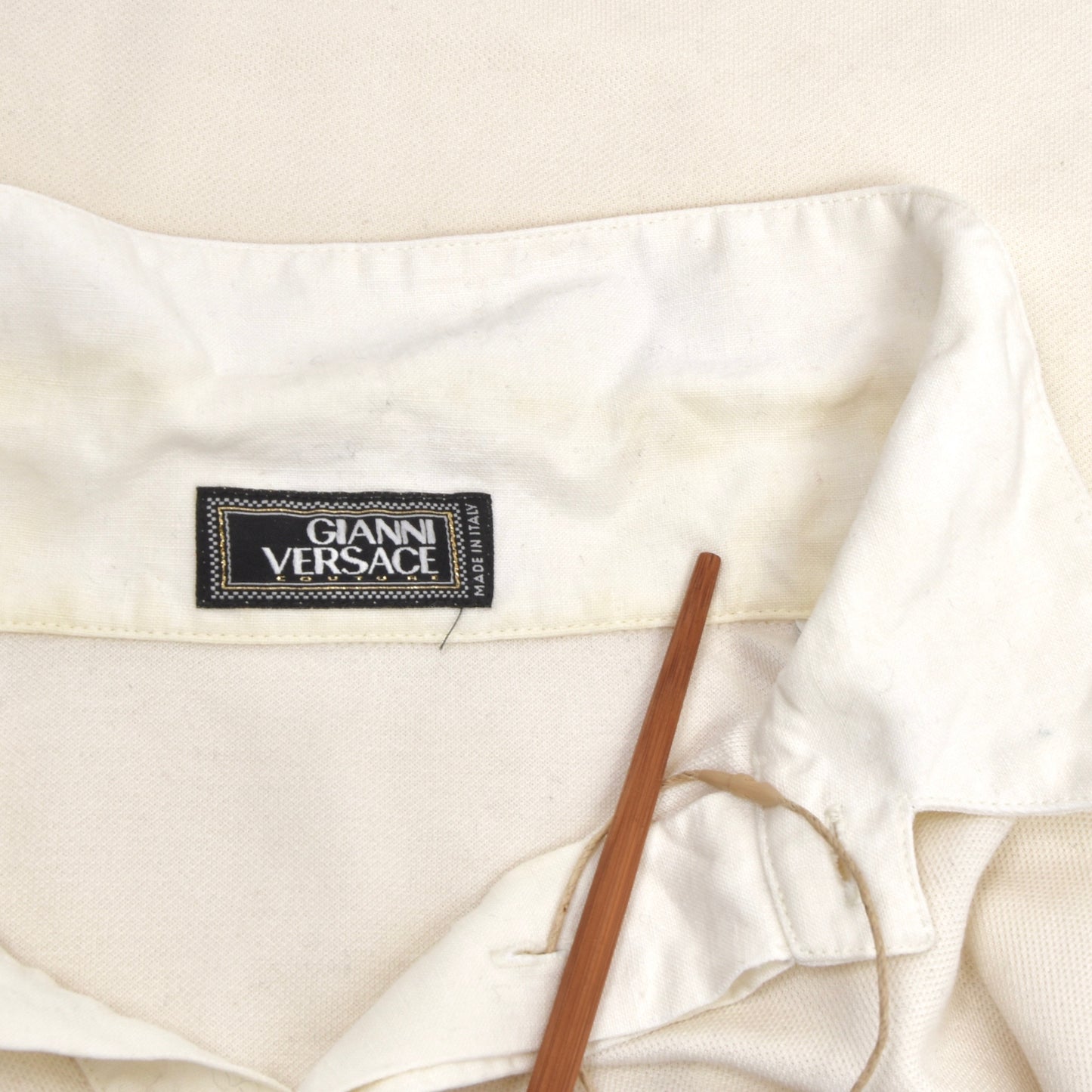 Gianni Versace Couture Poloshirt Größe 54 - Ecru