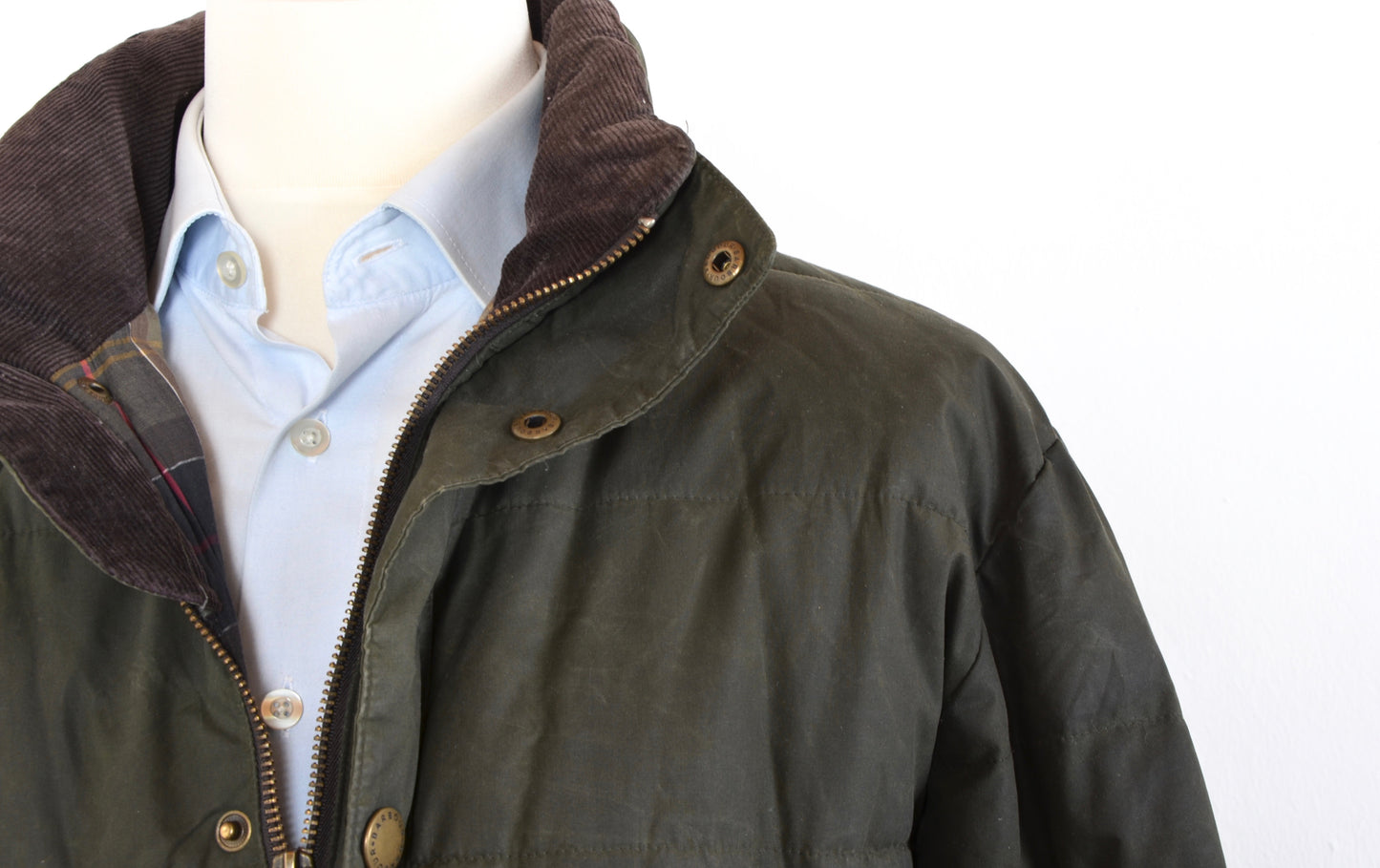 Barbour Hemmingford Quilted Waxed Jacket Size L - Green