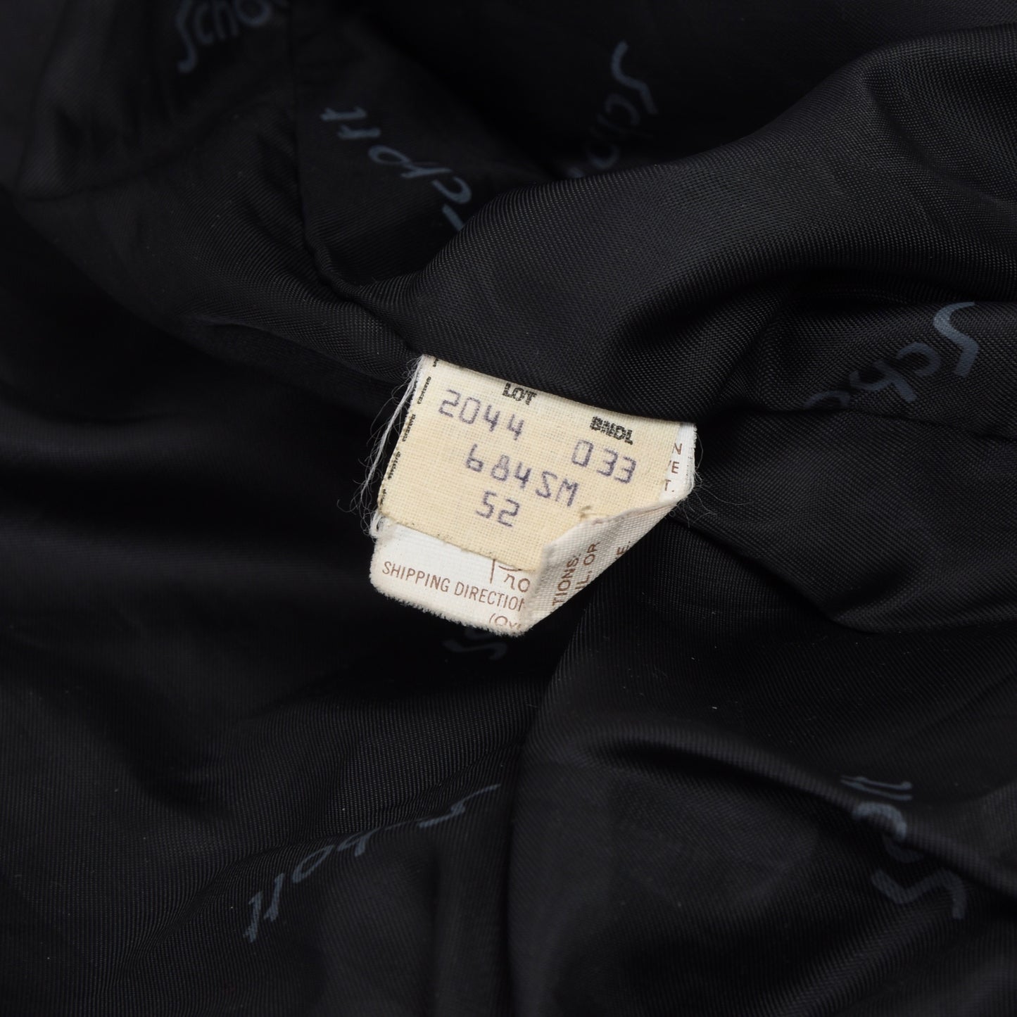 Schott 684SM Leather Flight Jacket Size 52 - Black