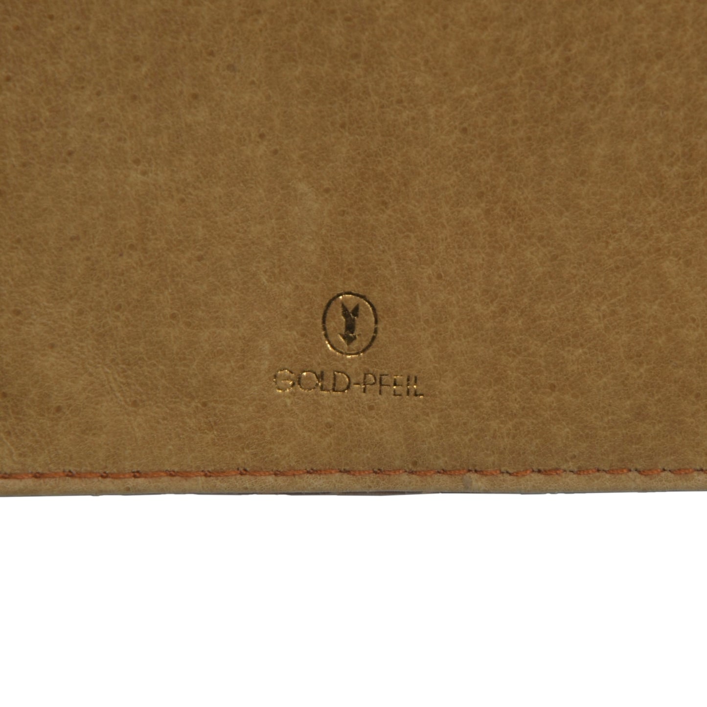 Goldpfeil Reisegeldtasche aus Krokodilleder - Braun