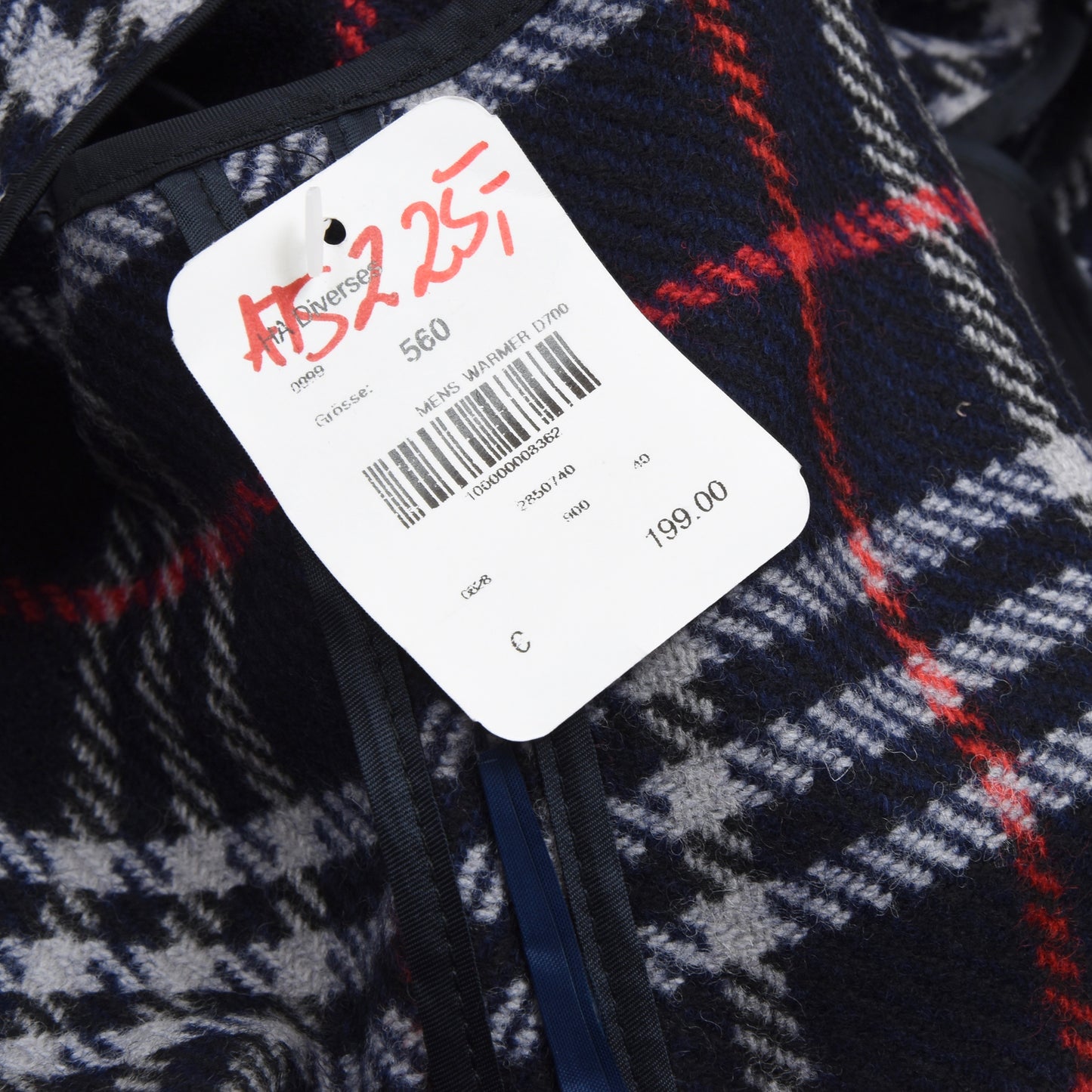 NOS Burberrys Wool Trench Lining Size 56 Reg - Navy Novacheck