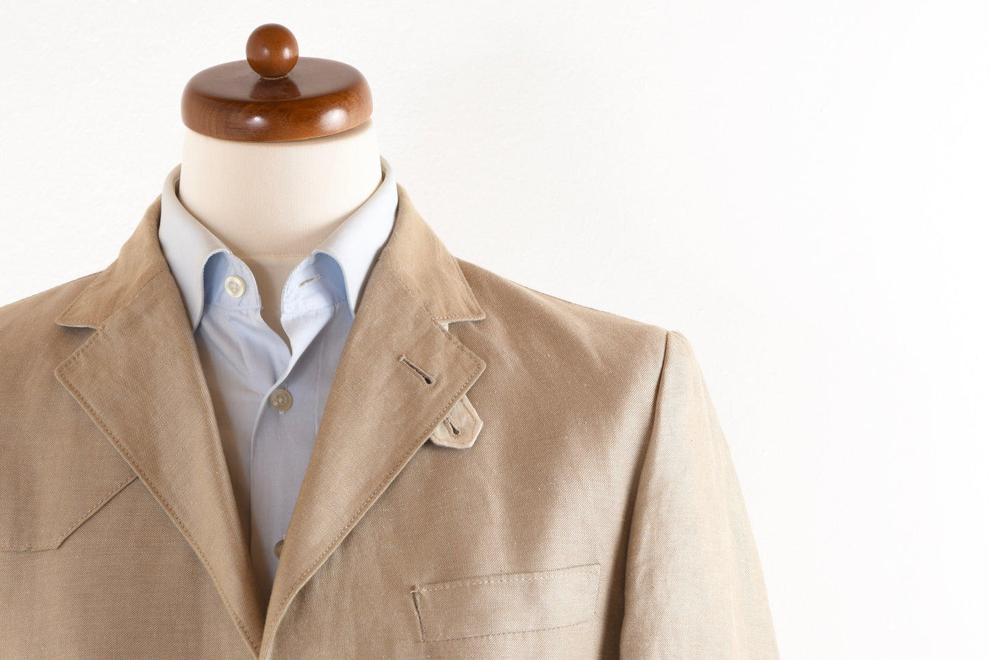 Corneliani ID Leinen/Baumwolle Jacke Größe 50 - Hellbraun/Beige