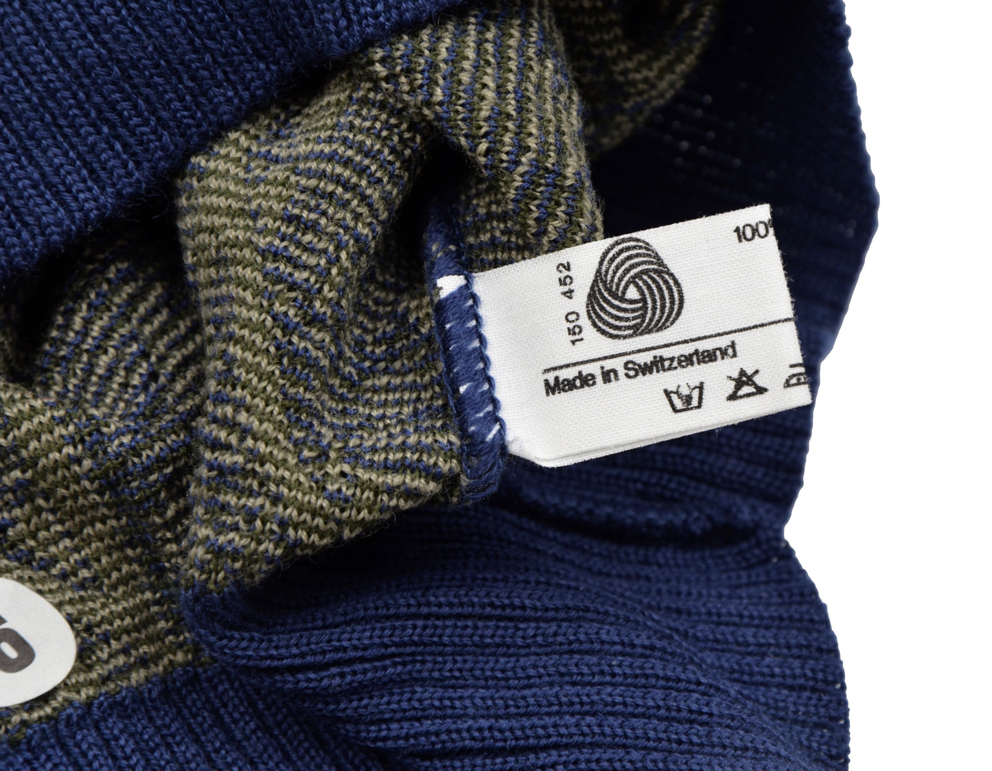 Zimmerli of Switzerland V-Neck Wool Sweater XXL - Blue & Green