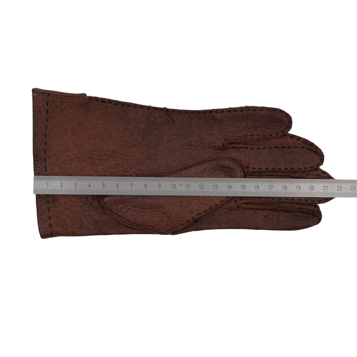 Ungefütterte Peccary-Handschuhe XS-S - Rostbraun