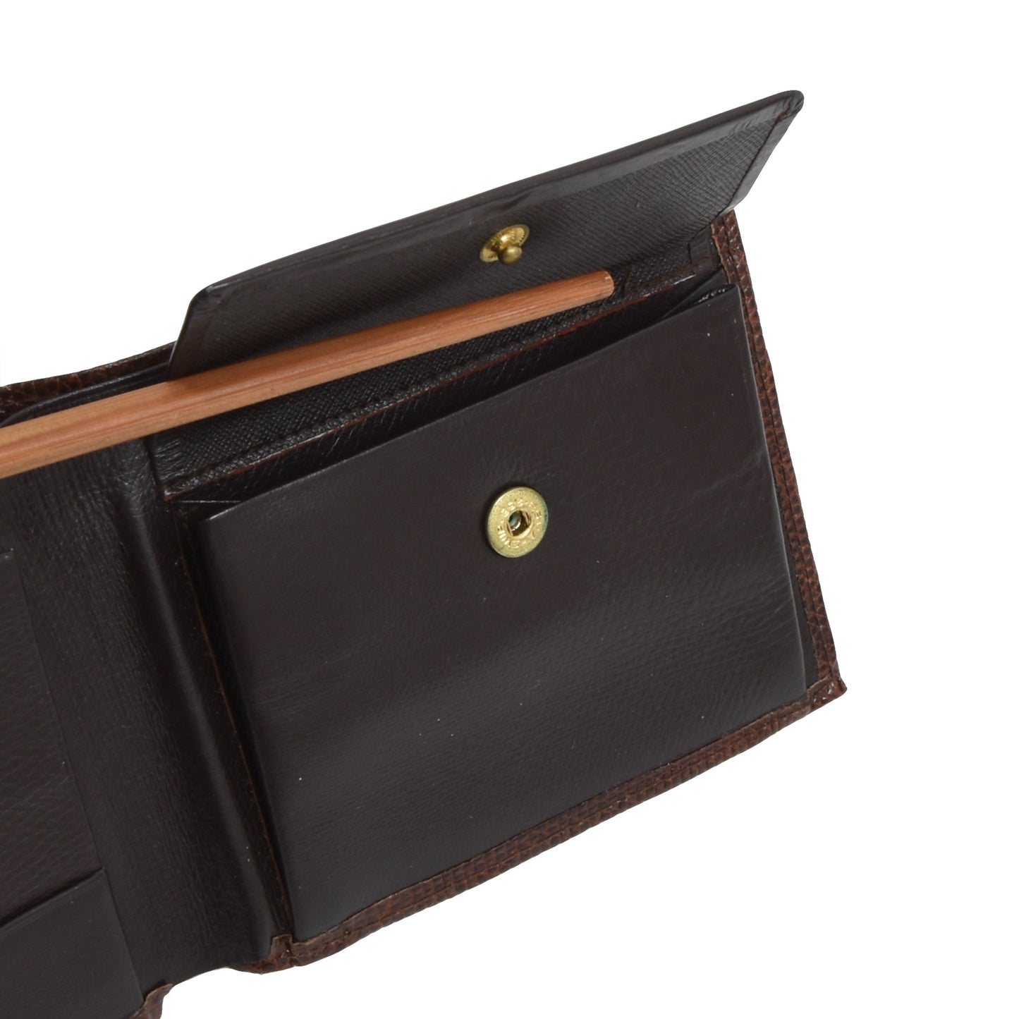 Geldbörse aus Eidechsenleder - Braun