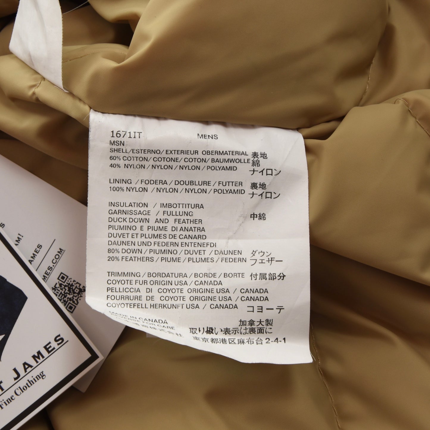 Woolrich Coyote Daunenparka mit Pelzbesatz Größe M - Marineblau