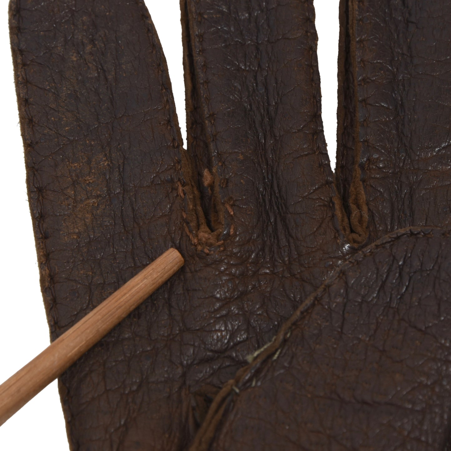 Ungefütterte Peccary-Handschuhe - Schokoladenbraun