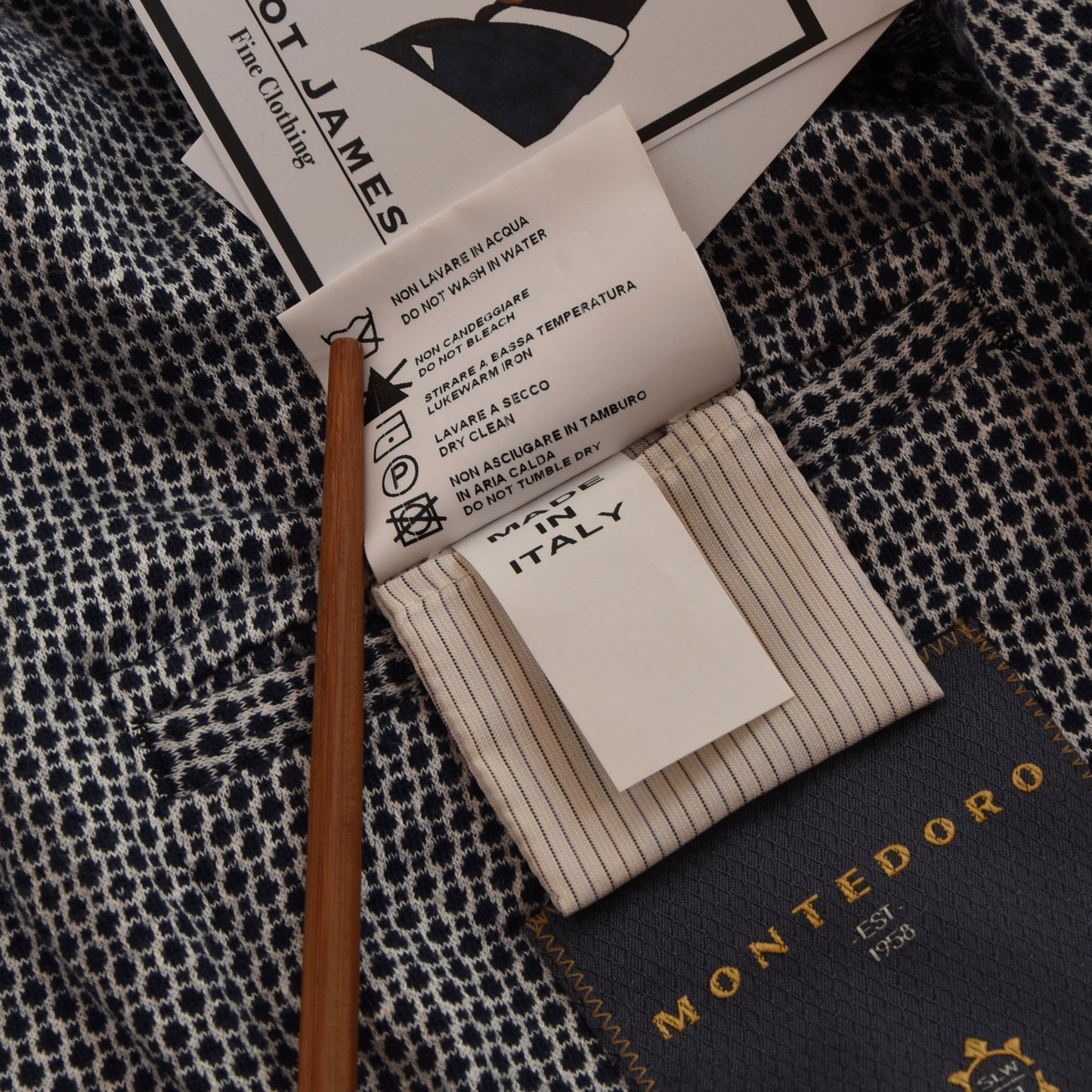 Montedoro x Slowear Leinen/Baumwolljacke Größe 48 - Blau & Weiß