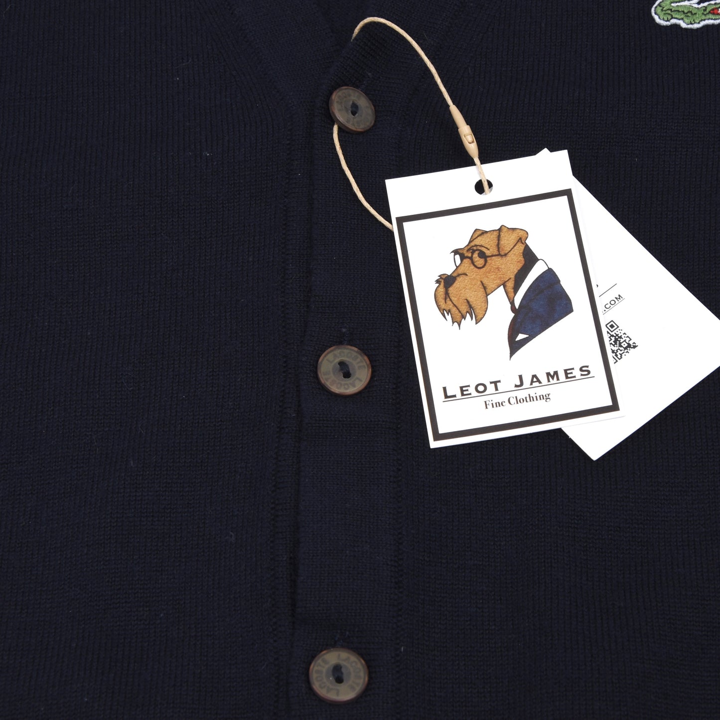 Vintage Lacoste Wollmischung Pullover Weste/Weste Größe 6 - Marineblau