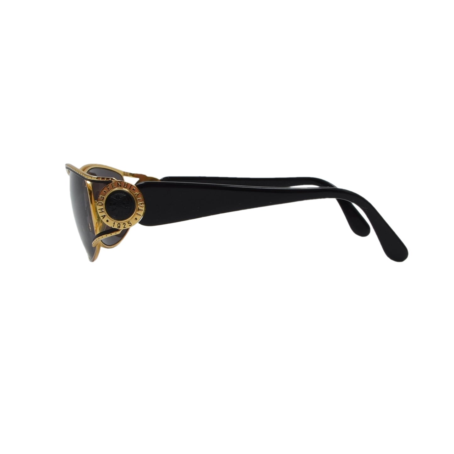 Vintage Fendi Sonnenbrillen Mod. 7025, Col. 103 - Gold & Schwarz