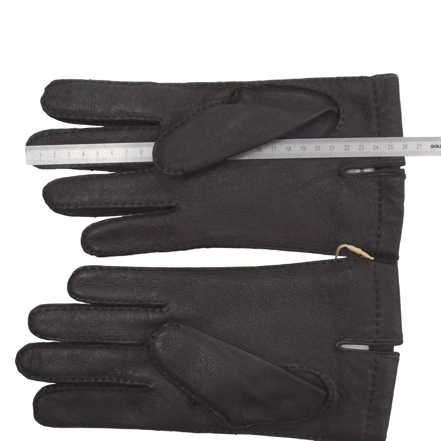 Classic Leather Dress Gloves Size 9.5 - Brown