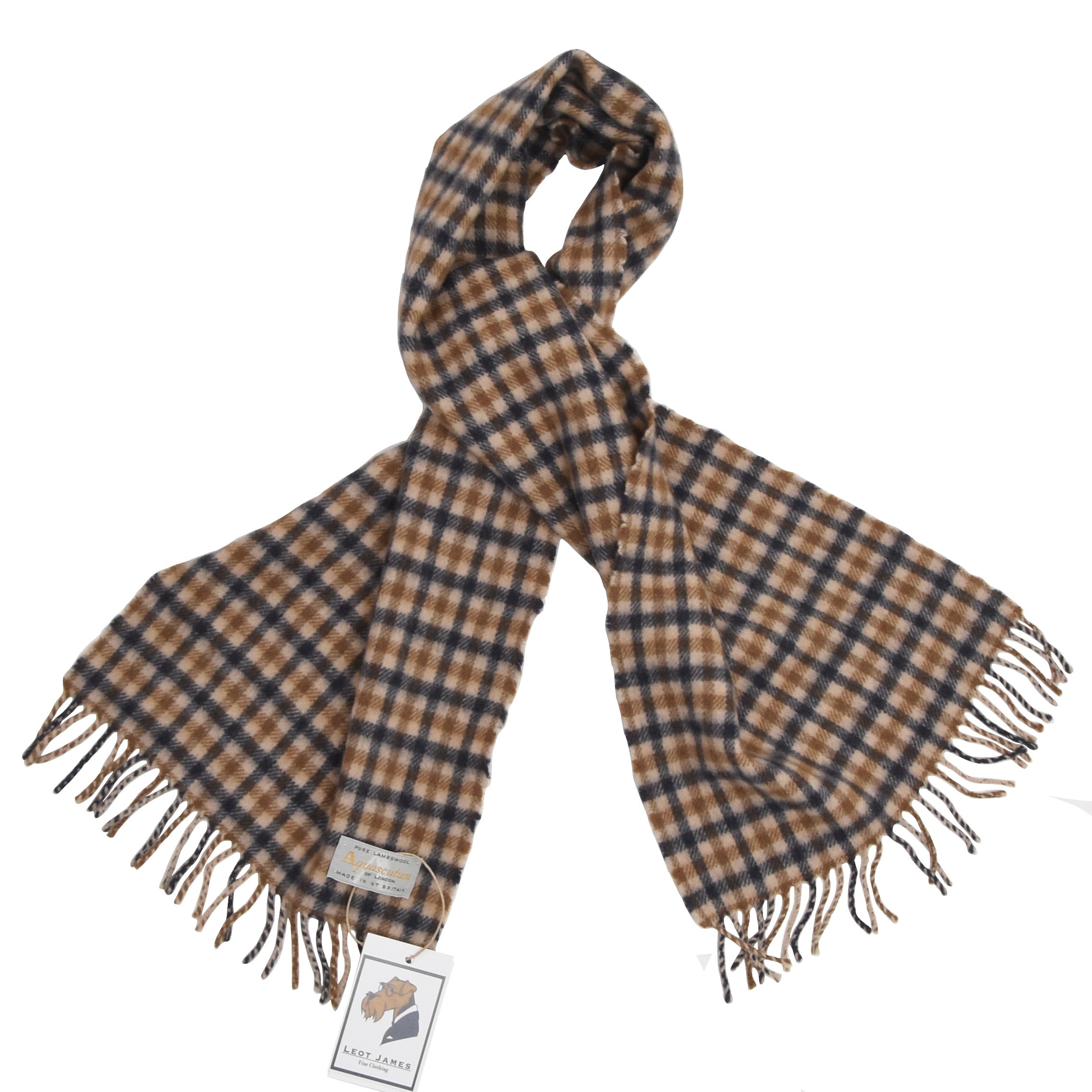 Aquascutum London Wool Scarf House Check Leot James