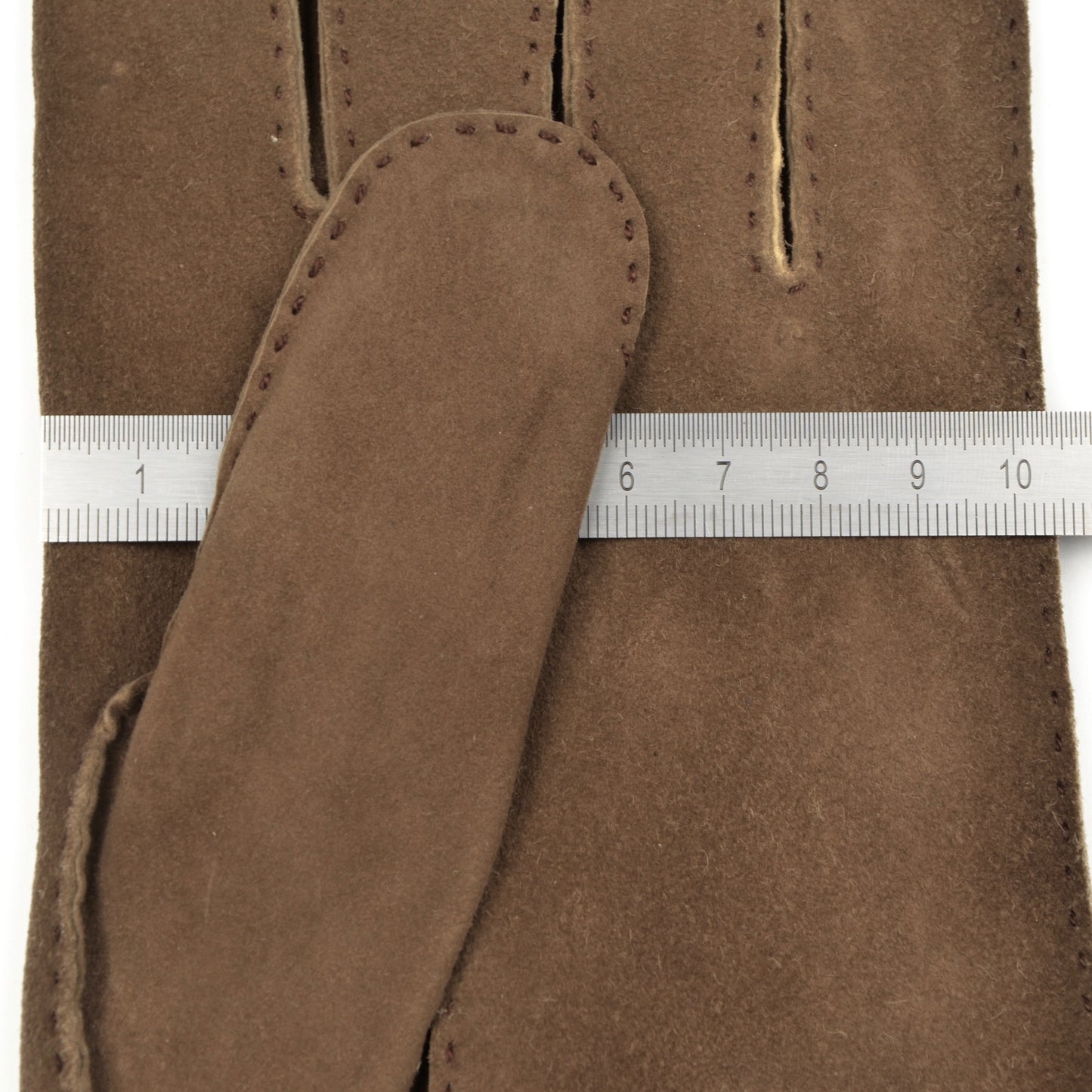 Wollgefütterte Lammleder-Wildleder-Handschuhe Größe M - Sand