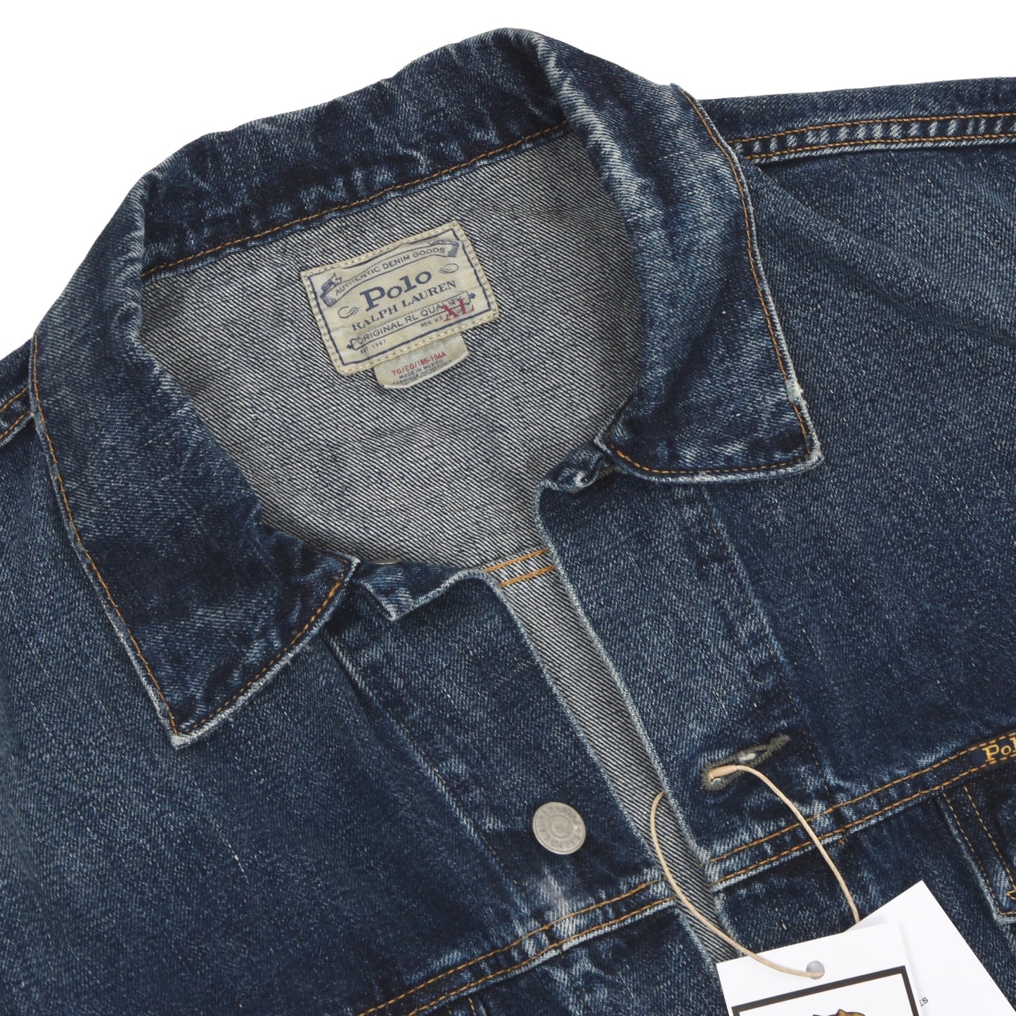 Polo Ralph Lauren Distressed Jean Jacket Size XL - Blue