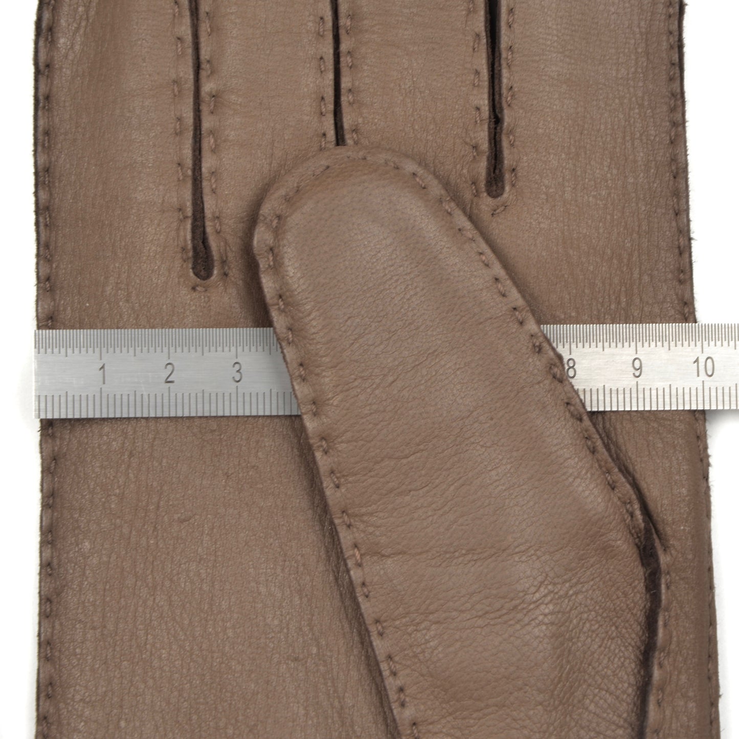 Gefütterte Hirschlederhandschuhe Größe 8 - Taupe