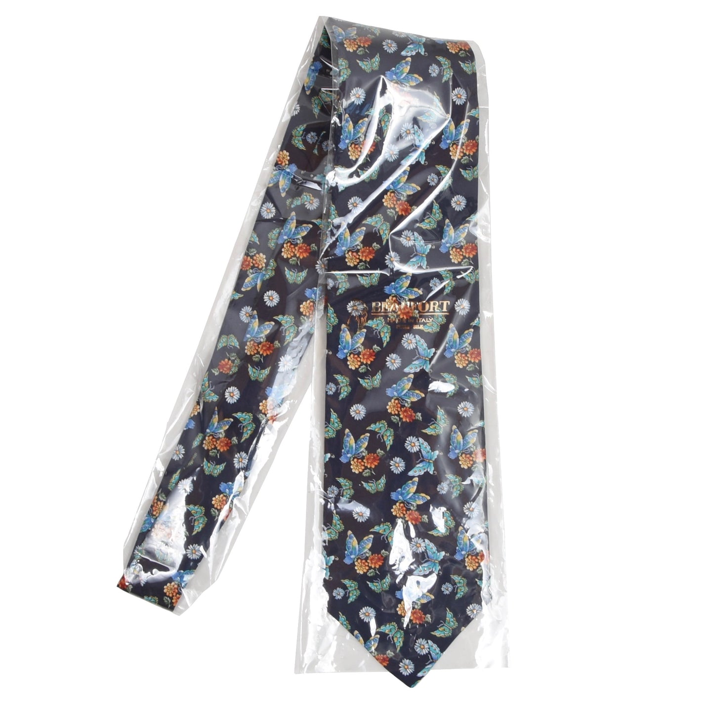 Beaufort Krawattenhalter Seidenkrawatte - Schmetterlingsdruck