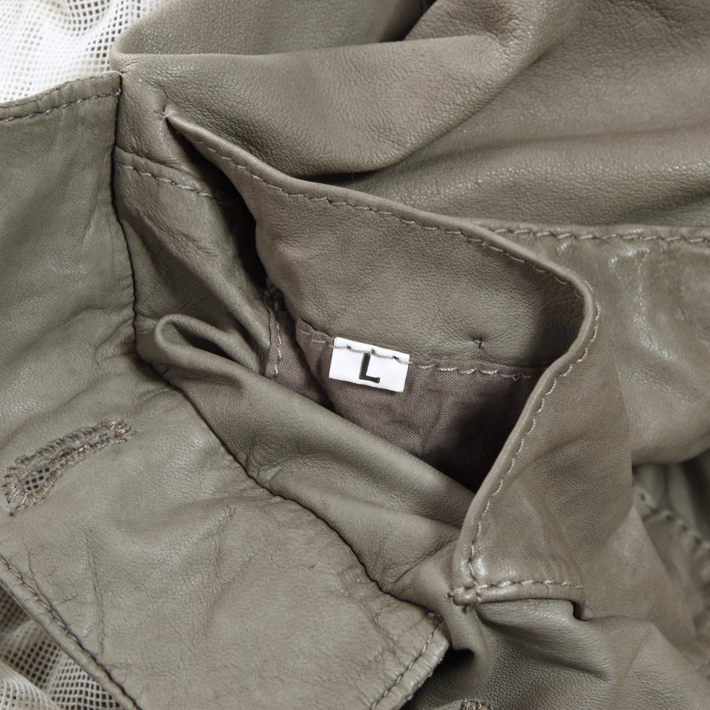 GMS-75/Gimos Lederjacke Größe L - Grau/Taupe