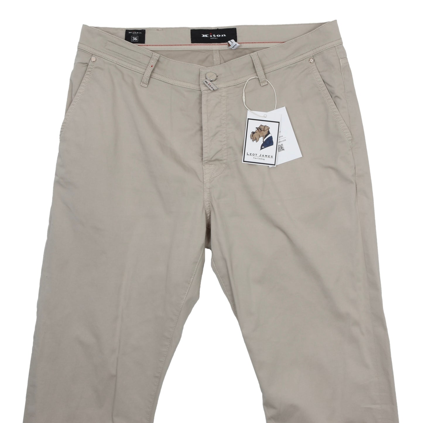 Kiton Napoli Cotton Pants Size 36 - Tan