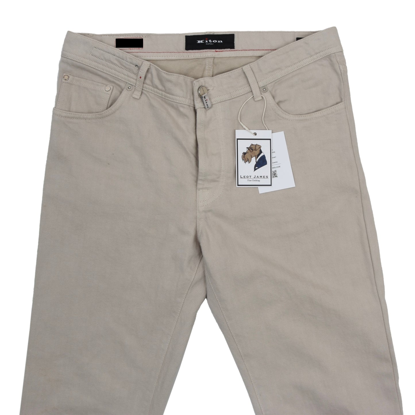 Kiton Napoli Jeans Size 36 Slim - Beige/Tan