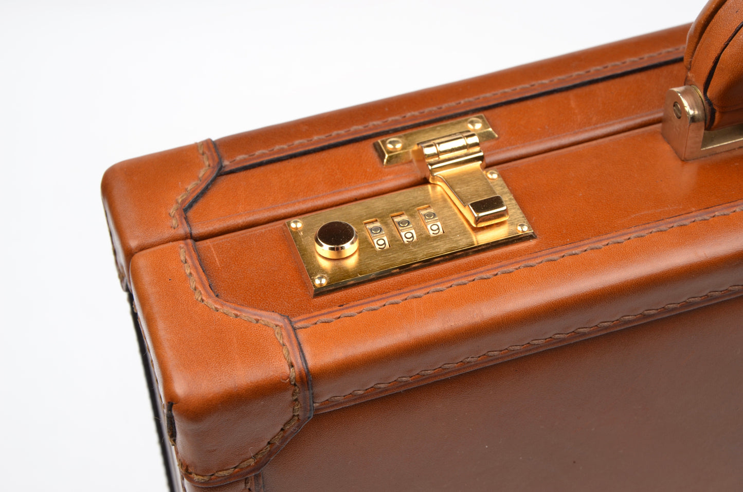 Executive-Aktentasche aus Leder – Hellbraun