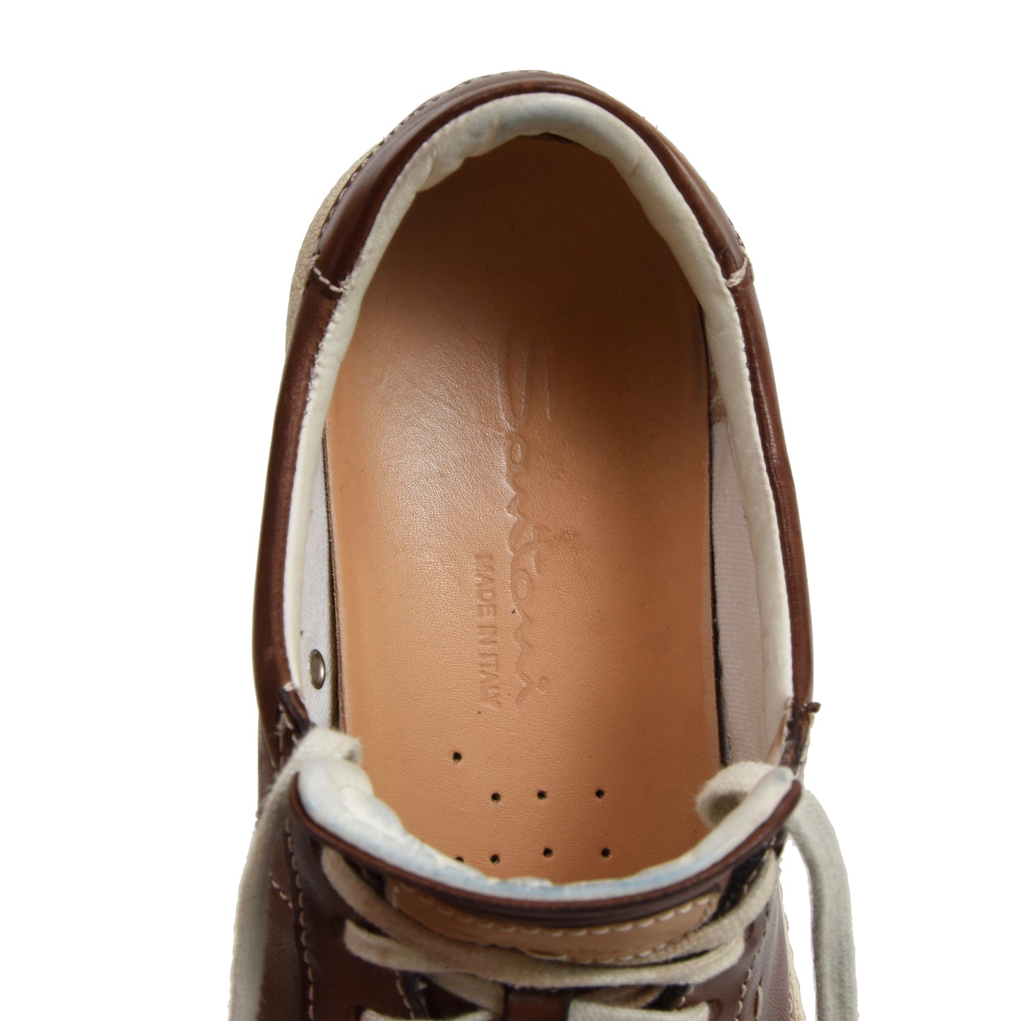 Santoni Lederturnschuhe Größe 7 - Braun