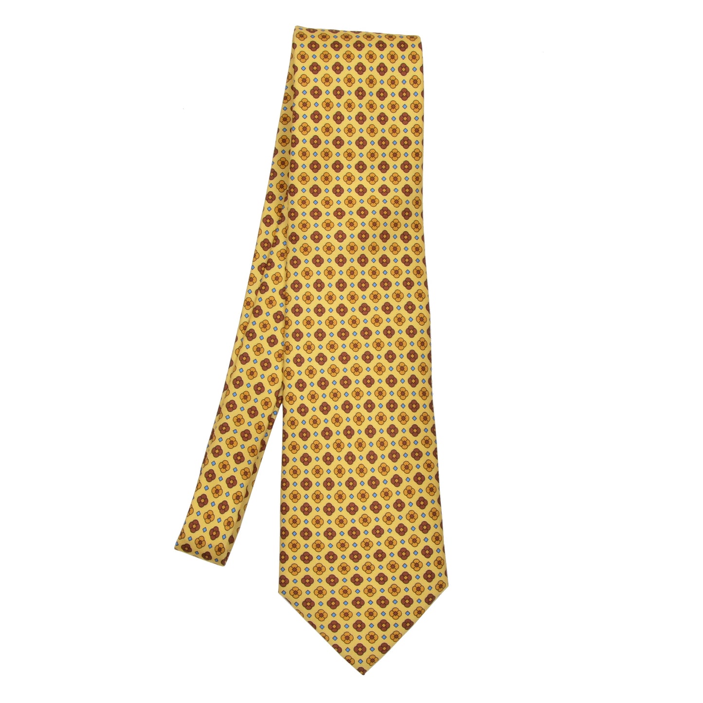 Roxy Seidenkrawatte mit Blumendruck - Gelb