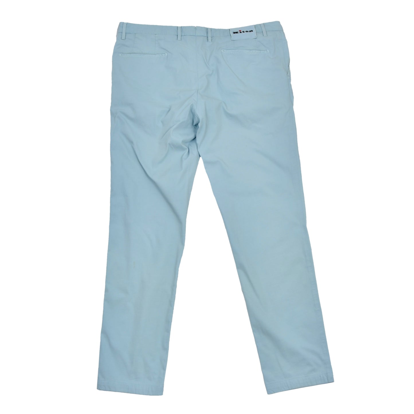 Kiton Napoli Cotton-Silk Pants Size 36 - Light Blue