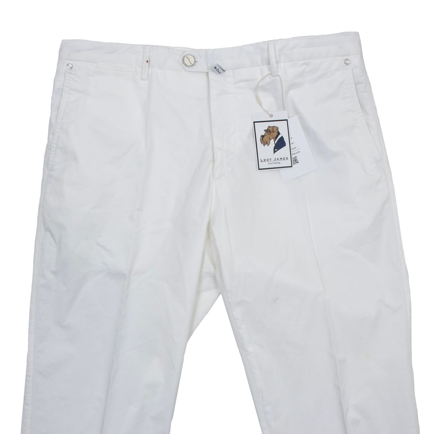 Kiton Napoli Cotton Pants Size 37 - White