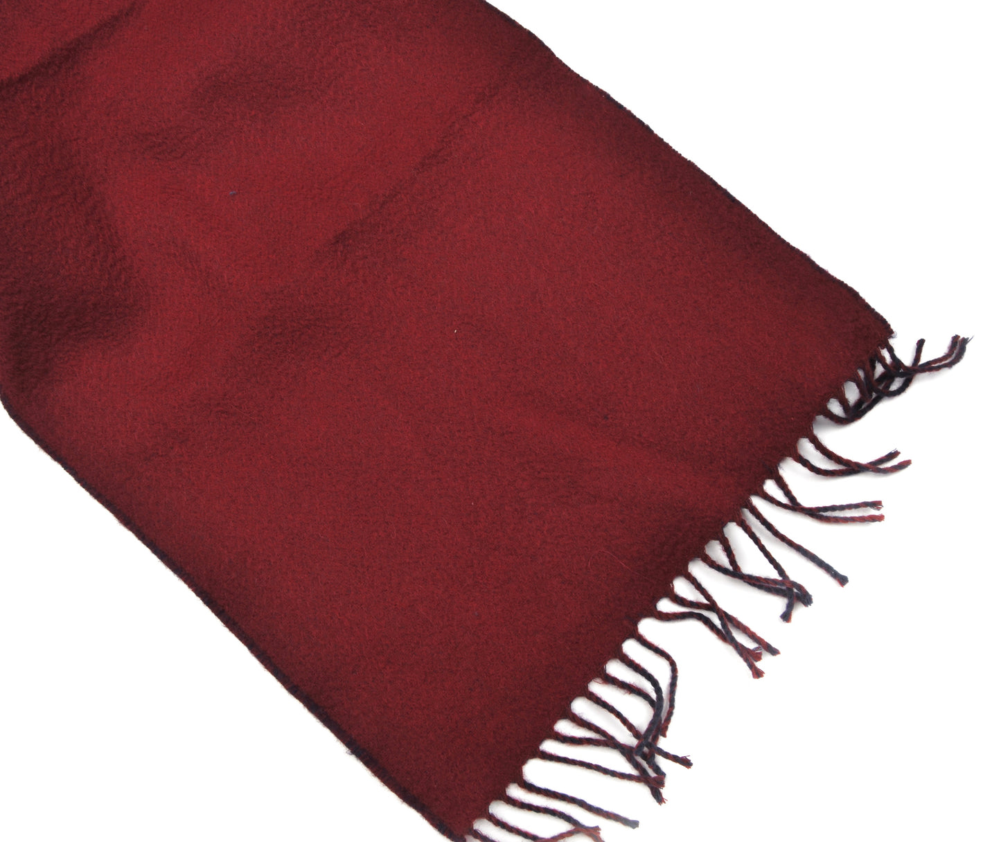 Crombie Reversible Cashmere Wool Scarf - Navy & Burgundy