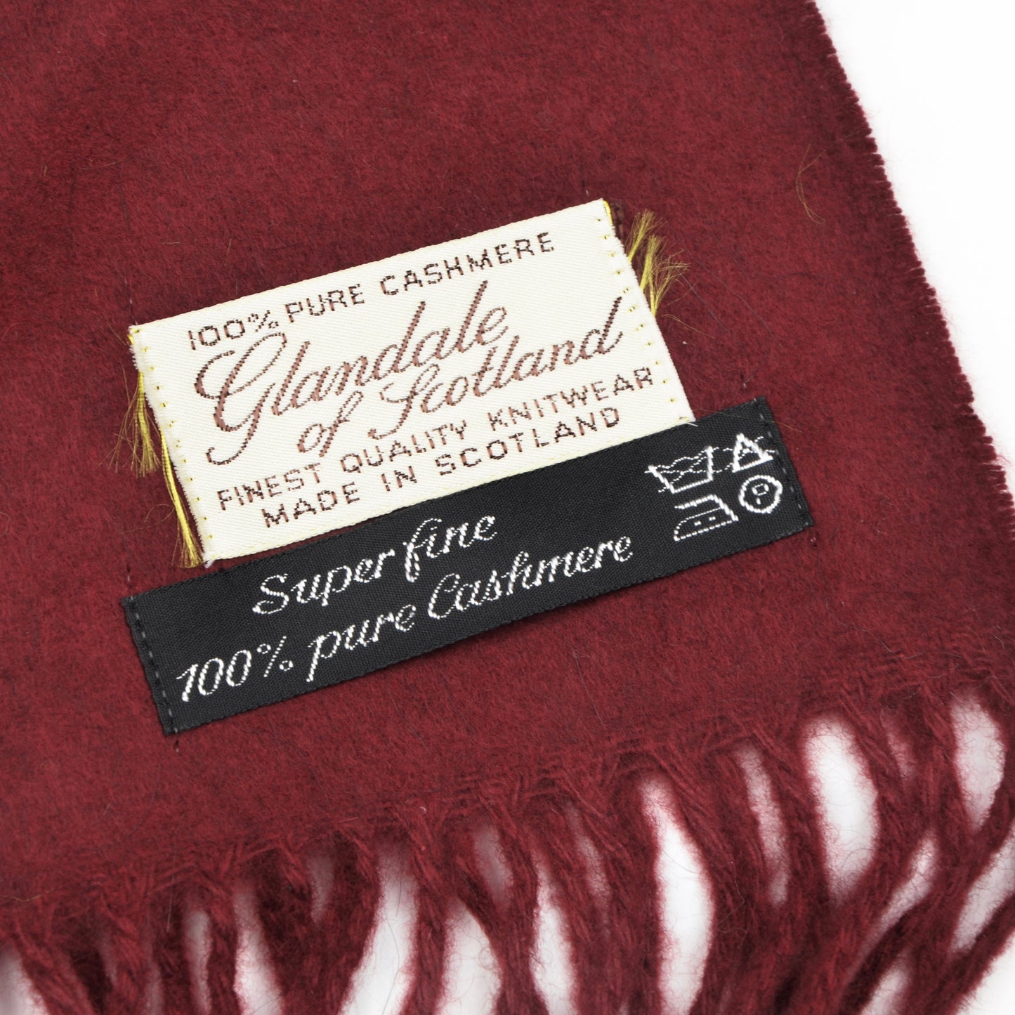 Glandale of Scotland Pure Cashmere Winter Scarf - Burgundy