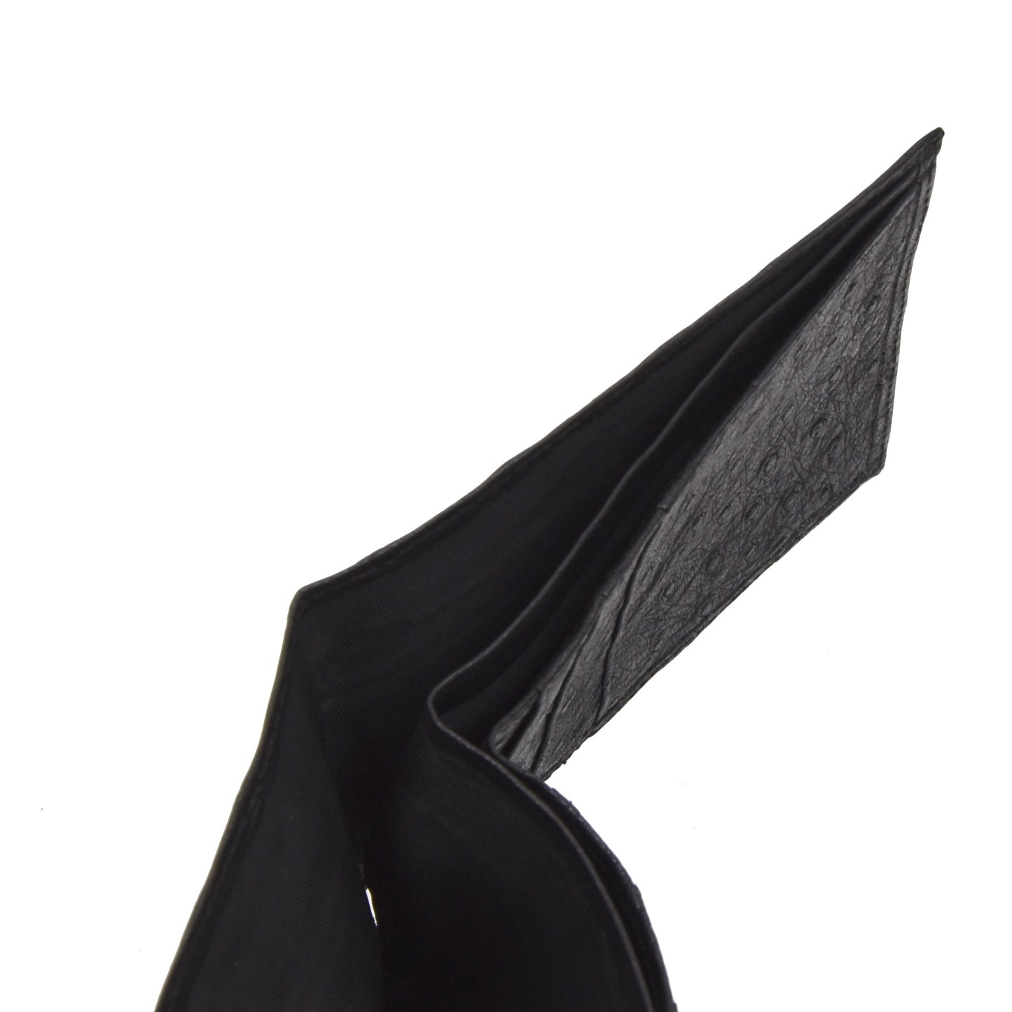 Ostrich Leather Wallet/Billfold - Black