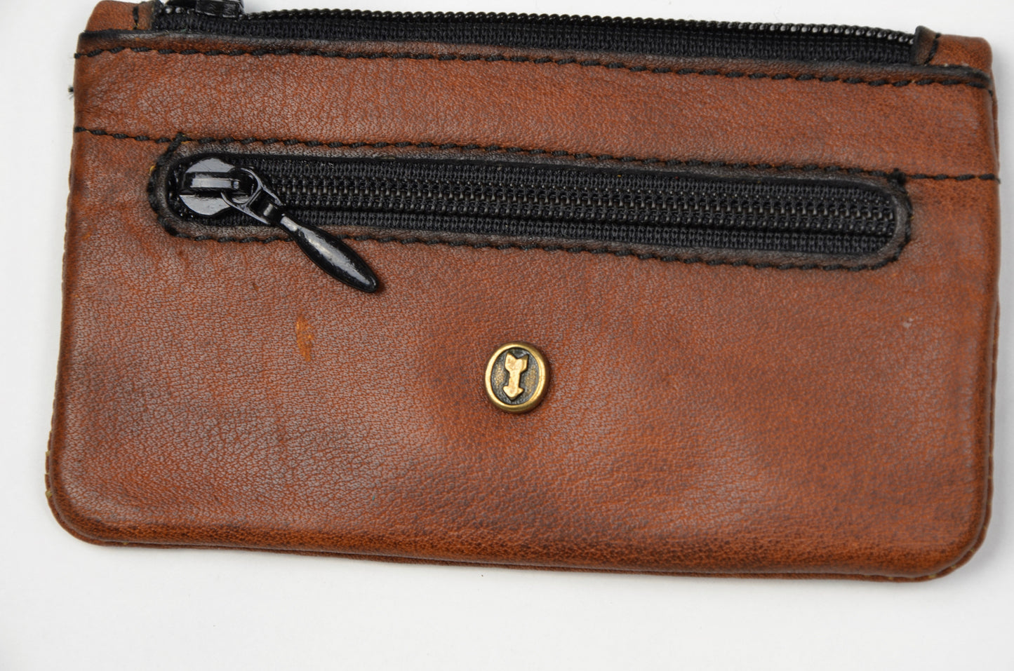 Goldpfeil Leder Schlüsselanhänger/Etui - Hellbraun