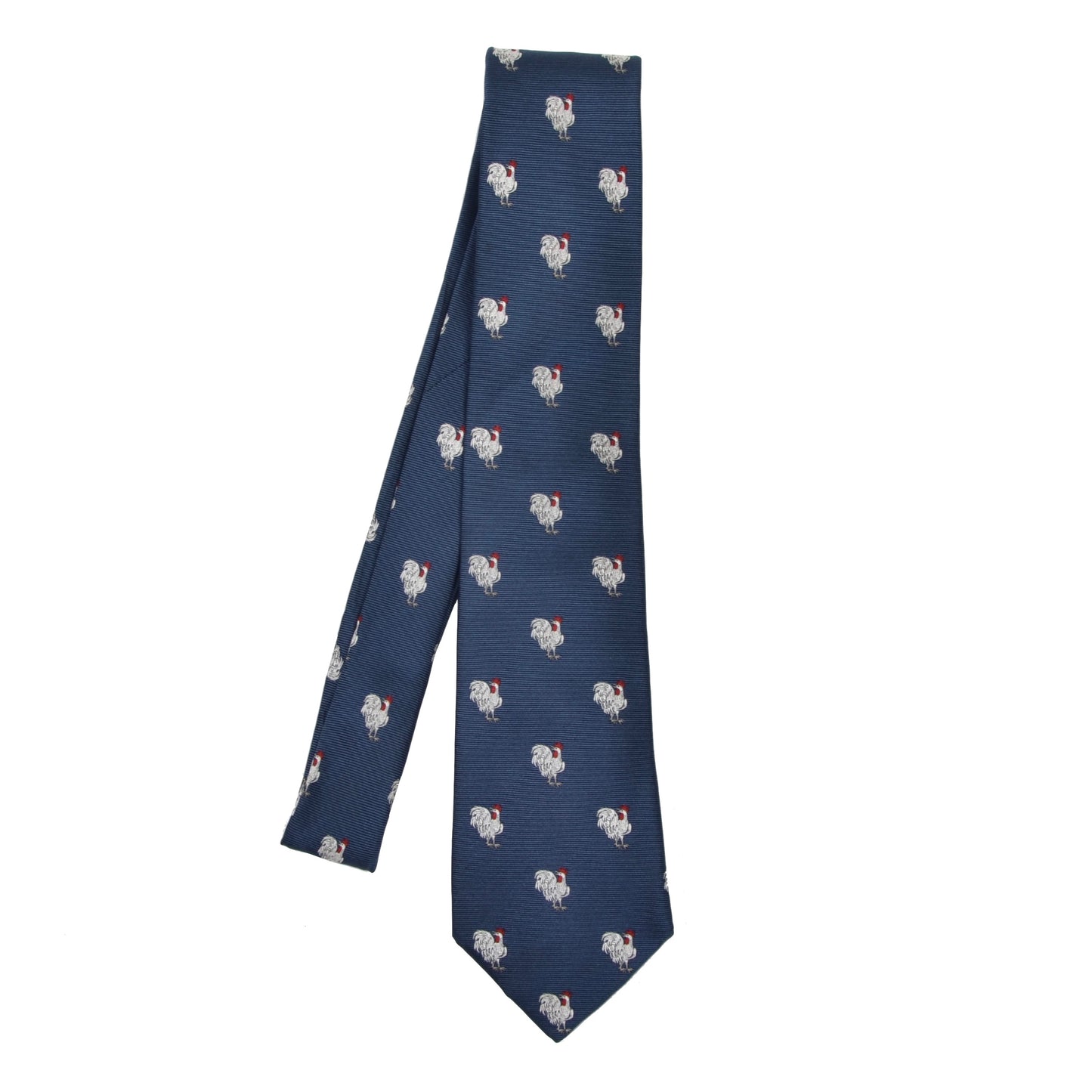 Hermès Paris Embroidered Silk Tie - Rooster