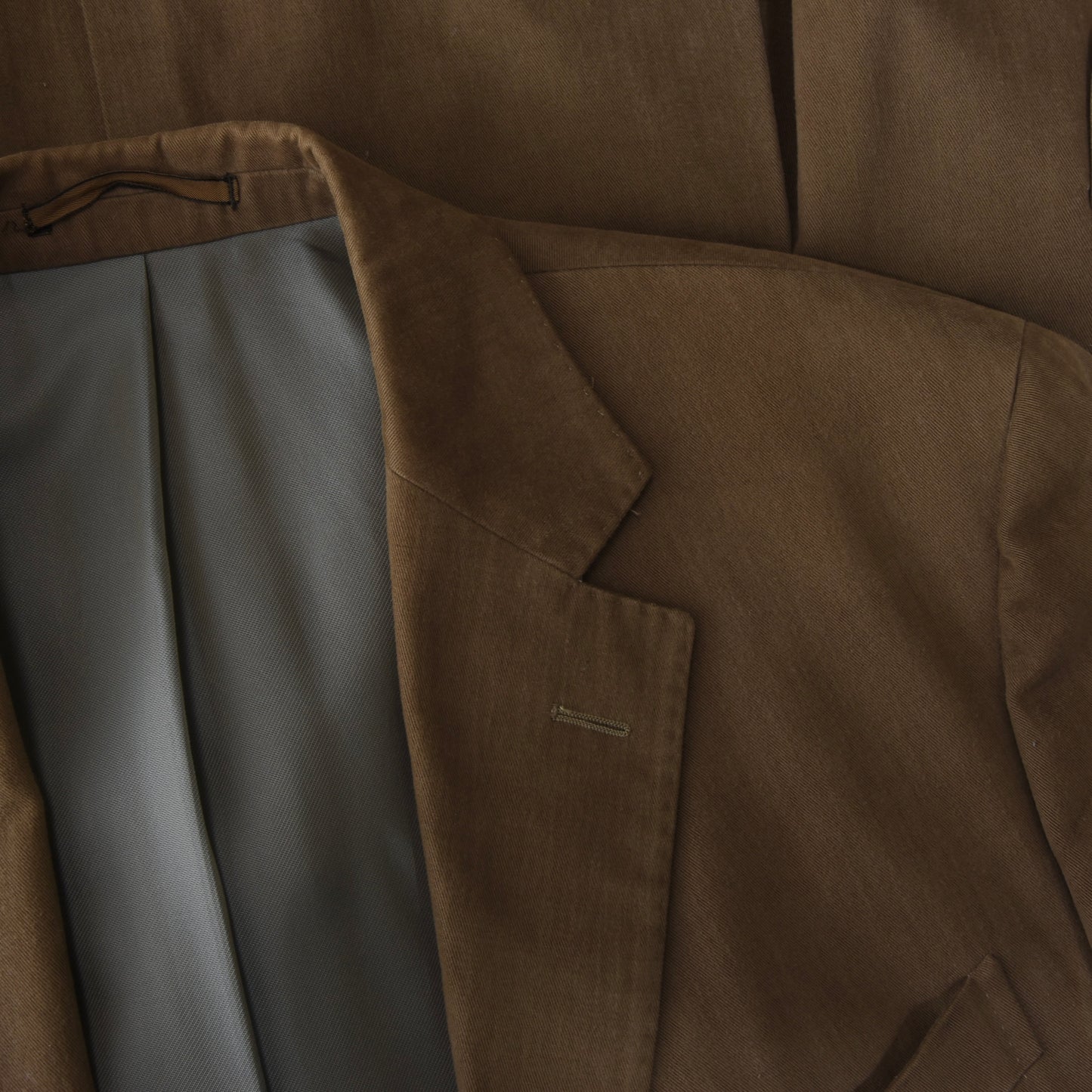 Boglioli Anzug Baumwolle Größe 52 FEHLERHAFT - hellbraun/braun