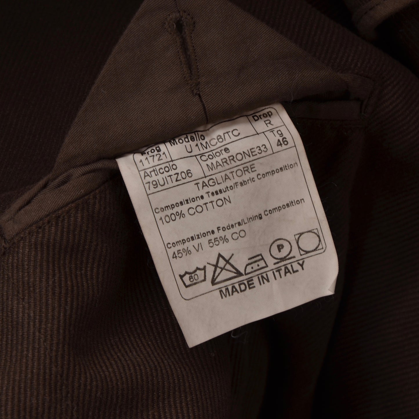 Tagliatore Baumwolljacke Größe 46 - Braun